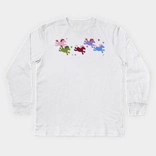 Ponies and Posies Kids Long Sleeve T-Shirt